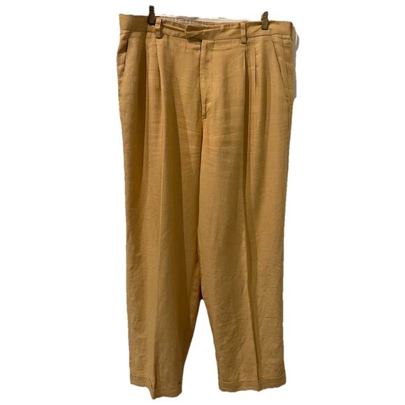 Prestige Men’s Wide-Leg Linen 2-piece Pant Set Sz L Pants 36 Pockets - Picture 9 of 16